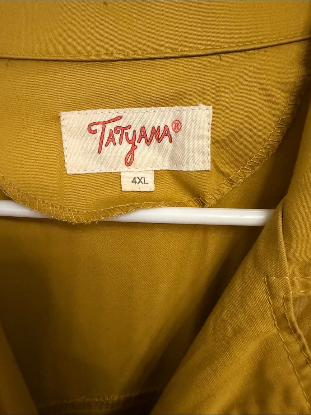 Tatyana Mustard Button-Front Shirt Dress - Picture 4 of 4
